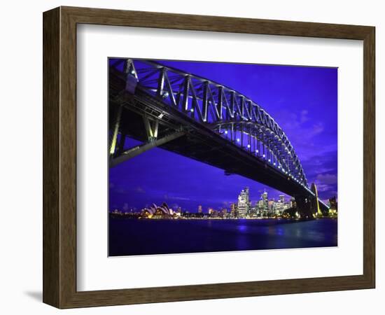 Skyline and the Harbor Bridge, Sydney, Australia-Bill Bachmann-Framed Photographic Print