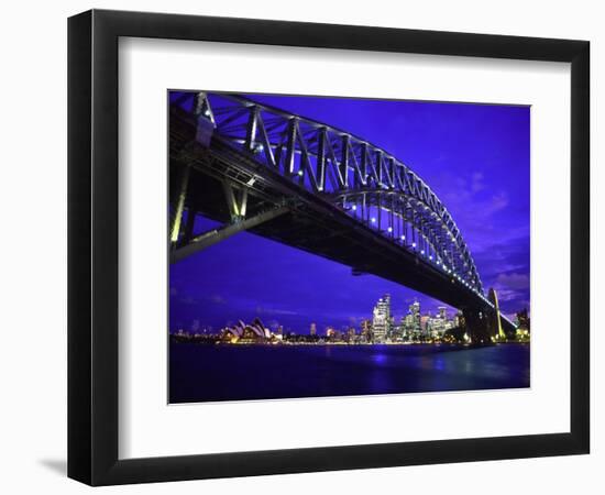 Skyline and the Harbor Bridge, Sydney, Australia-Bill Bachmann-Framed Photographic Print