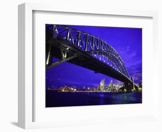 Skyline and the Harbor Bridge, Sydney, Australia-Bill Bachmann-Framed Photographic Print