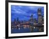 Skyline and the Waterfront in the Evening from Canada Place with the Seabus Terminal and Harbour Ce-Martin Child-Framed Photographic Print