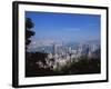 Skyline and Victoria Harbour, Hong Kong, China-Amanda Hall-Framed Photographic Print