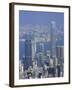 Skyline and Victoria Harbour, Hong Kong, China-Amanda Hall-Framed Photographic Print