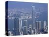Skyline and Victoria Harbour, Hong Kong, China-Amanda Hall-Stretched Canvas