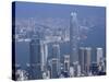 Skyline and Victoria Harbour, Hong Kong, China-Amanda Hall-Stretched Canvas