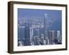 Skyline and Victoria Harbour, Hong Kong, China-Amanda Hall-Framed Photographic Print