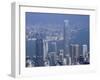 Skyline and Victoria Harbour, Hong Kong, China-Amanda Hall-Framed Photographic Print