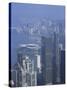 Skyline and Victoria Harbour, Hong Kong, China-Amanda Hall-Stretched Canvas