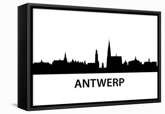 Skyline Antwerp-unkreatives-Framed Stretched Canvas