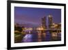 Skyline at dusk, Grand Rapids, Michigan, USA-Randa Bishop-Framed Photographic Print