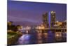 Skyline at dusk, Grand Rapids, Michigan, USA-Randa Bishop-Mounted Photographic Print