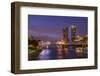 Skyline at dusk, Grand Rapids, Michigan, USA-Randa Bishop-Framed Photographic Print