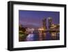 Skyline at dusk, Grand Rapids, Michigan, USA-Randa Bishop-Framed Photographic Print