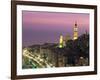 Skyline at Dusk, Menton, Alpes Maritimes, French Riviera, France-Sergio Pitamitz-Framed Photographic Print