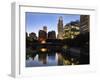 Skyline at Dusk, Omaha, Nebraska-Gayle Harper-Framed Photographic Print