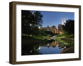 Skyline at Dusk, Omaha, Nebraska-Gayle Harper-Framed Photographic Print