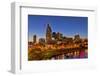 Skyline at Dusk over the Cumberland River in Nashville Tennessee-Chuck Haney-Framed Premium Photographic Print