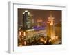 Skyline at Night, Shanghai, China-Michael DeFreitas-Framed Photographic Print