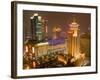 Skyline at Night, Shanghai, China-Michael DeFreitas-Framed Photographic Print