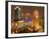 Skyline at Night, Shanghai, China-Michael DeFreitas-Framed Photographic Print