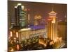 Skyline at Night, Shanghai, China-Michael DeFreitas-Mounted Photographic Print
