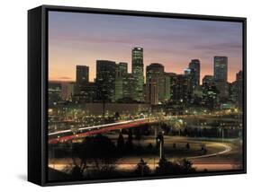 Skyline at Sunrise, Denver, CO-Tom Dietrich-Framed Stretched Canvas