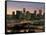 Skyline at Sunrise, Denver, CO-Tom Dietrich-Framed Stretched Canvas