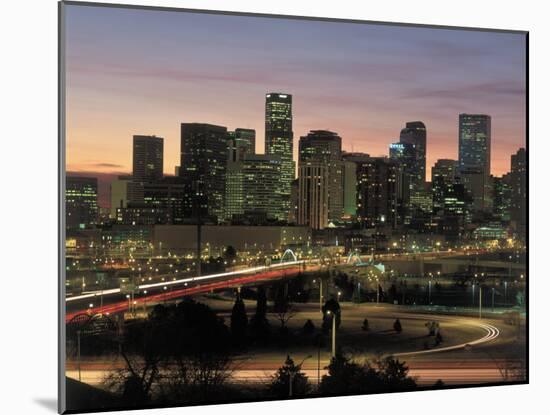 Skyline at Sunrise, Denver, CO-Tom Dietrich-Mounted Premium Photographic Print
