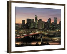 Skyline at Sunrise, Denver, CO-Tom Dietrich-Framed Photographic Print