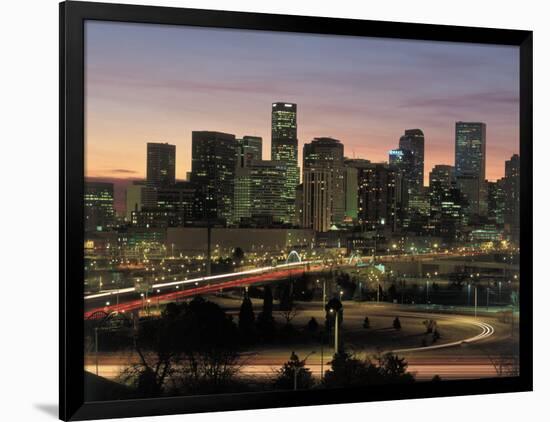 Skyline at Sunrise, Denver, CO-Tom Dietrich-Framed Photographic Print