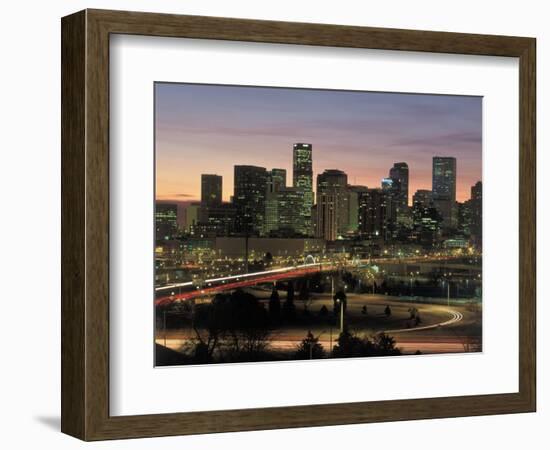 Skyline at Sunrise, Denver, CO-Tom Dietrich-Framed Photographic Print