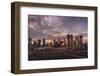 Skyline at sunset, Calgary, Alberta, Canada, North America-JIA HE-Framed Photographic Print