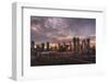 Skyline at sunset, Calgary, Alberta, Canada, North America-JIA HE-Framed Photographic Print