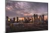 Skyline at sunset, Calgary, Alberta, Canada, North America-JIA HE-Mounted Photographic Print