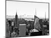 Skyline at Sunset, Empire State Building, Manhattan, United States, Black and White Photography-Philippe Hugonnard-Mounted Photographic Print