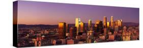 Skyline at Sunset, Los Angeles, California, USA-null-Stretched Canvas