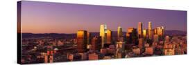 Skyline at Sunset, Los Angeles, California, USA-null-Stretched Canvas