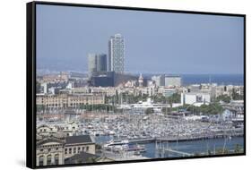 Skyline, Barcelona, Catalonia, Spain, Europe-Angelo Cavalli-Framed Stretched Canvas