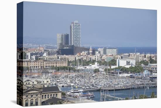 Skyline, Barcelona, Catalonia, Spain, Europe-Angelo Cavalli-Stretched Canvas