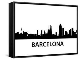 Skyline Barcelona-unkreatives-Framed Stretched Canvas