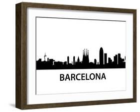 Skyline Barcelona-unkreatives-Framed Art Print