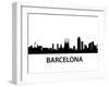 Skyline Barcelona-unkreatives-Framed Art Print