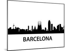 Skyline Barcelona-unkreatives-Mounted Art Print