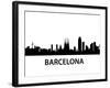 Skyline Barcelona-unkreatives-Framed Art Print