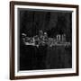 Skyline Black-OnRei-Framed Art Print