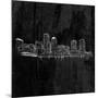 Skyline Black-OnRei-Mounted Art Print