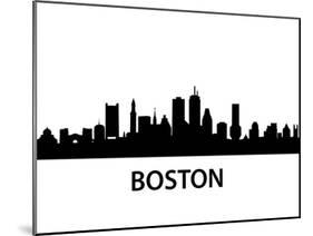 Skyline Boston-unkreatives-Mounted Art Print