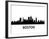 Skyline Boston-unkreatives-Framed Art Print