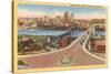 Skyline, Bridges, Pittsburgh, Pennsylvania-null-Stretched Canvas