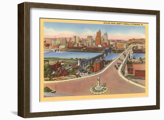 Skyline, Bridges, Pittsburgh, Pennsylvania-null-Framed Art Print