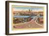 Skyline, Bridges, Pittsburgh, Pennsylvania-null-Framed Art Print